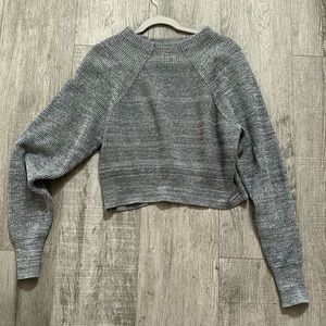 Free People Cropped Gray Sweater